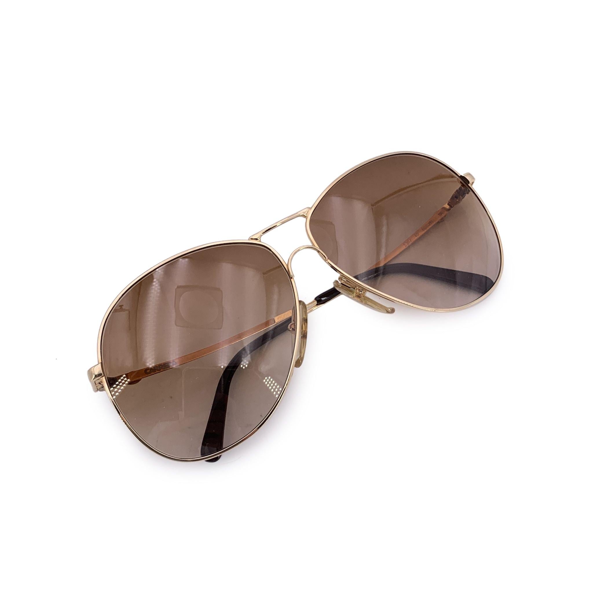 Carrera Vintage Aviator Gold Metal Sunglasses 5307 40 60/11 130mm For Sale 1