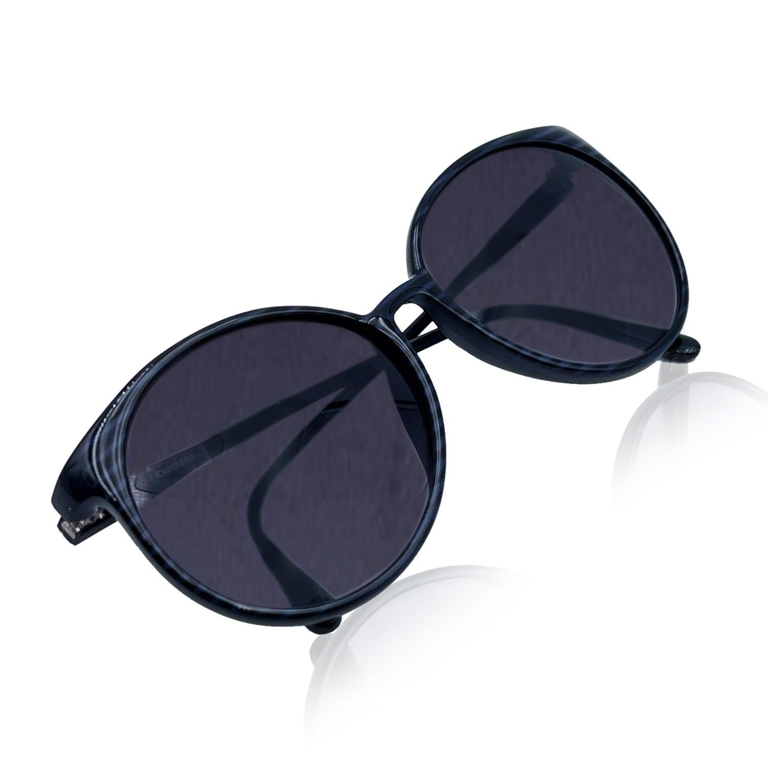 Carrera Vintage Black Round Optyl Mint Unisex Sunglasses Mod 5354 58mm In Excellent Condition For Sale In Rome, Rome