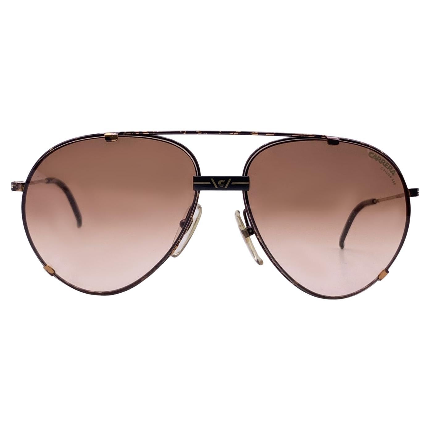 Lunettes de soleil aviateur Carrera Vintage Brown 5463 42 60/16 140mm en vente