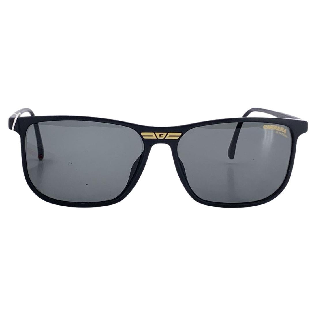 Carrera Vintage Matt Black Lcm Square 5465 Sunglasses Polarized Lenses