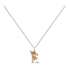 Carrera y Carrera "MY ANGEL" E Pendant 0.10 Carat Round Diamond Necklace