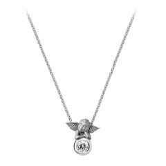 Carrera y Carrera 0.11 Carat Total Diamond Bezel Set Solitario My Angel Necklace