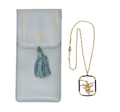 Carrera Y Carrera 1.00 Carat Diamond Onyx Pearl 18 Karat Two-Tone Gold Goose Pen