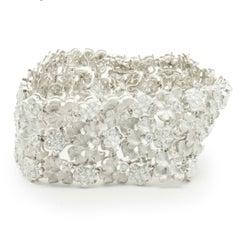 Carrera Y Carrera 14k White Gold Diamond Floral Bracelet