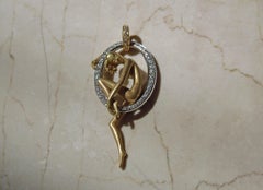 Carrera y Carrera 18 Karat Diamond Reclining Nude Lady Pendant
