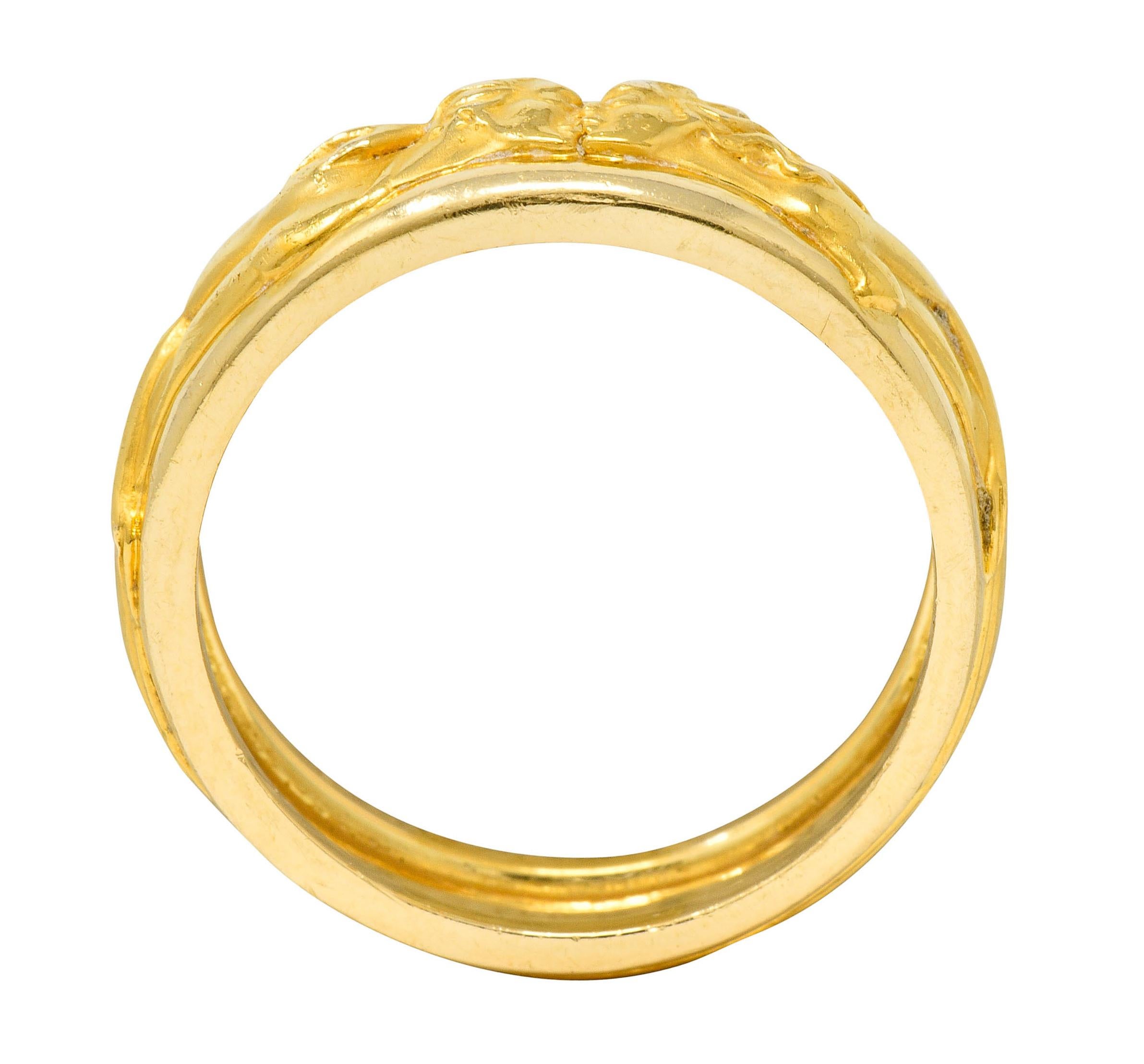 Carrera y Carrera 18 Karat Gold Promesa Unisex Band Ring, circa 2014 3