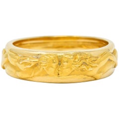 Carrera y Carrera 18 Karat Gold Promesa Unisex Band Ring, circa 2014