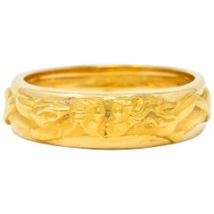 Carrera y Carrera 18 Karat Gold Promesa Unisex Band Ring, circa 2014