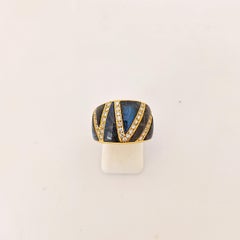 Carrera Y Carrera 18 Karat Yellow Gold, Diamond and Labradorite Ring