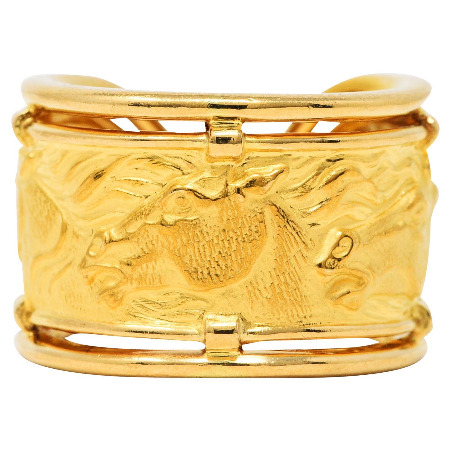 Carrera y Carrera 18 Karat Yellow Gold Horse Band Ring