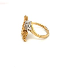 Carrera Y Carrera 18 KT Yellow Gold "LOVE" Ring with Diamonds .06Ct