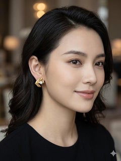 Carrera Y Carrera 18 KT Yellow Gold Panther Earrings with 0.95 CTs Diamonds