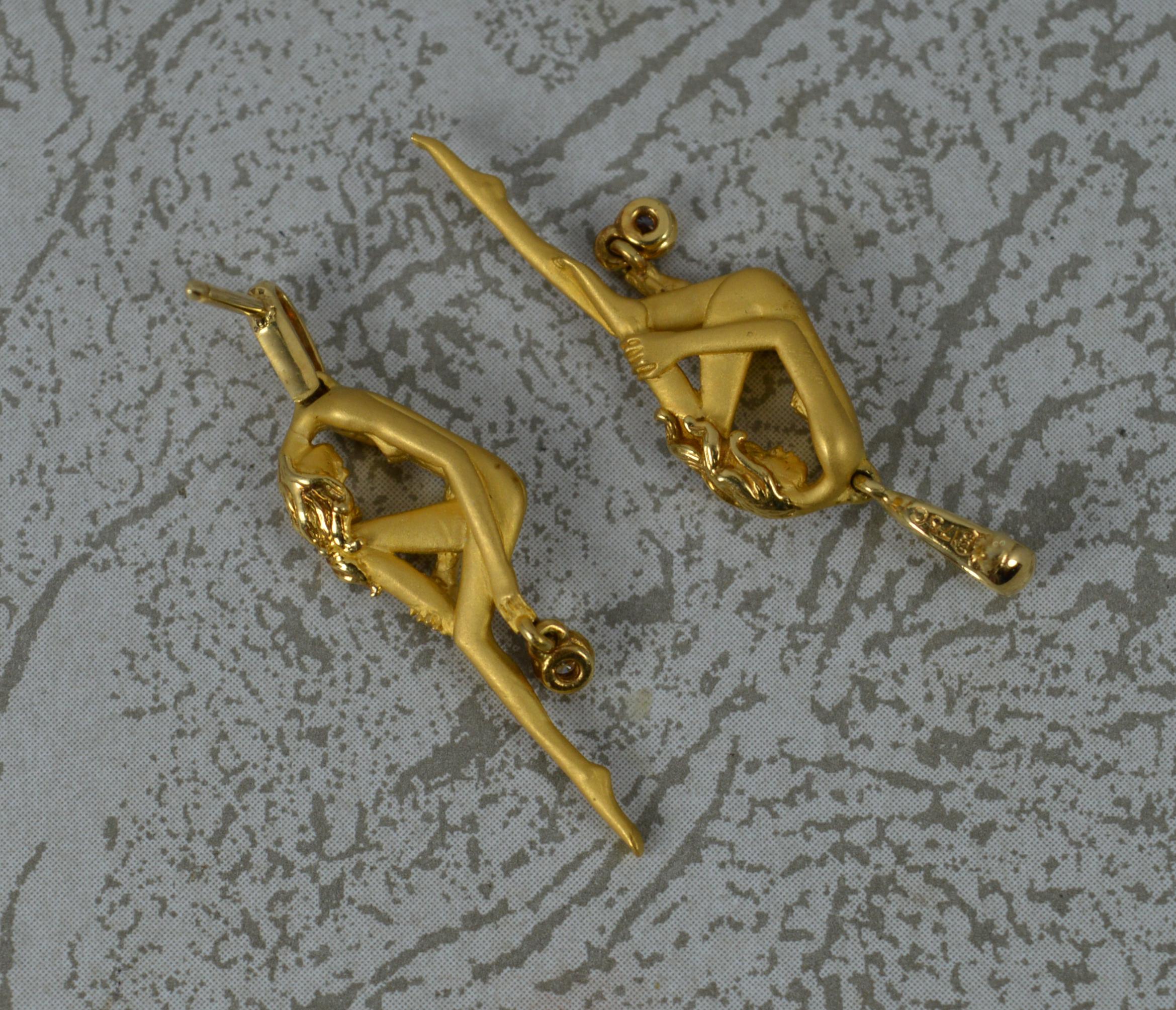 Carrera y Carrera 18 Carat Gold and Diamond Nude Female Earrings in Box 3