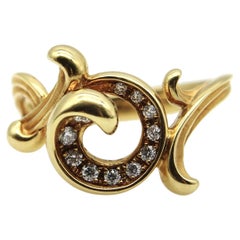Carrera y Carrera 18K Gold and Diamond Origen Spiral Ring