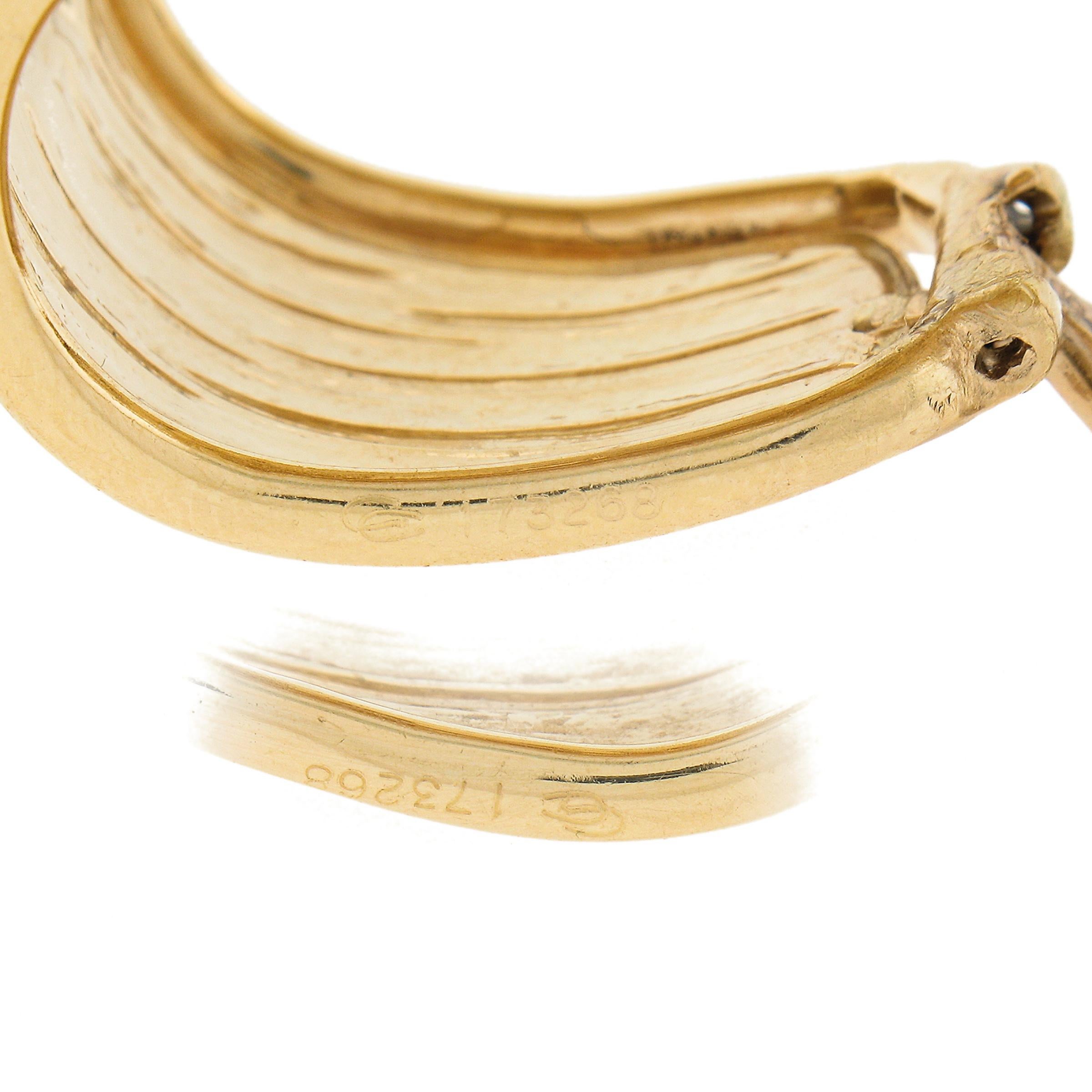 Carrera y Carrera 18k Gold Textured Matte Elephants Large Wide Cuff Earrings For Sale 3
