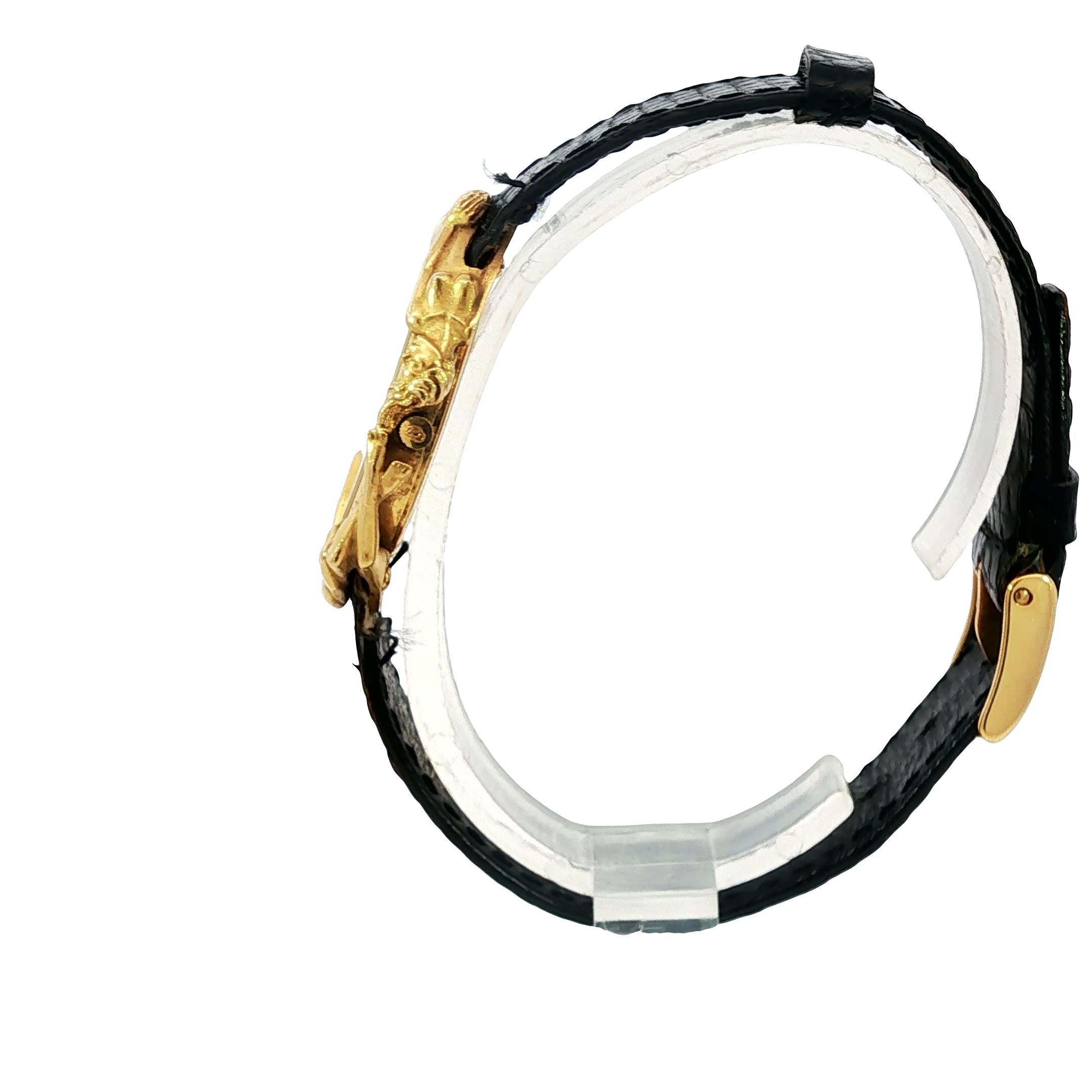 Carrera y Carrera 18K Uhr Adam und Eva Figural Quarz Uhrwerk 18K Gelbgold im Angebot 3