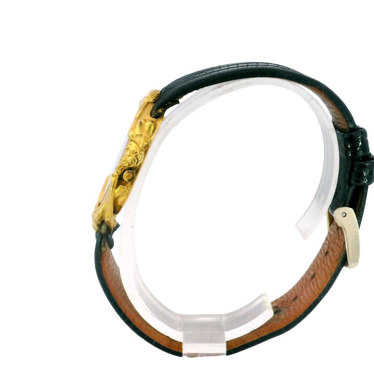 Carrera y Carrera 18K Uhr Adam und Eva Figural Quarz Uhrwerk 18K Gelbgold Damen im Angebot