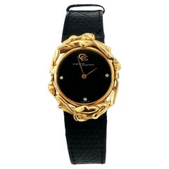 Carrera Y Carrera 18K Watch Adam and Eve Figural Quartz Movement 18K Yellow Gold