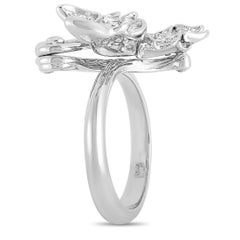 Carrera y Carrera 18 Karat White Gold and 0.37 Carat Diamond Butterfly Ring