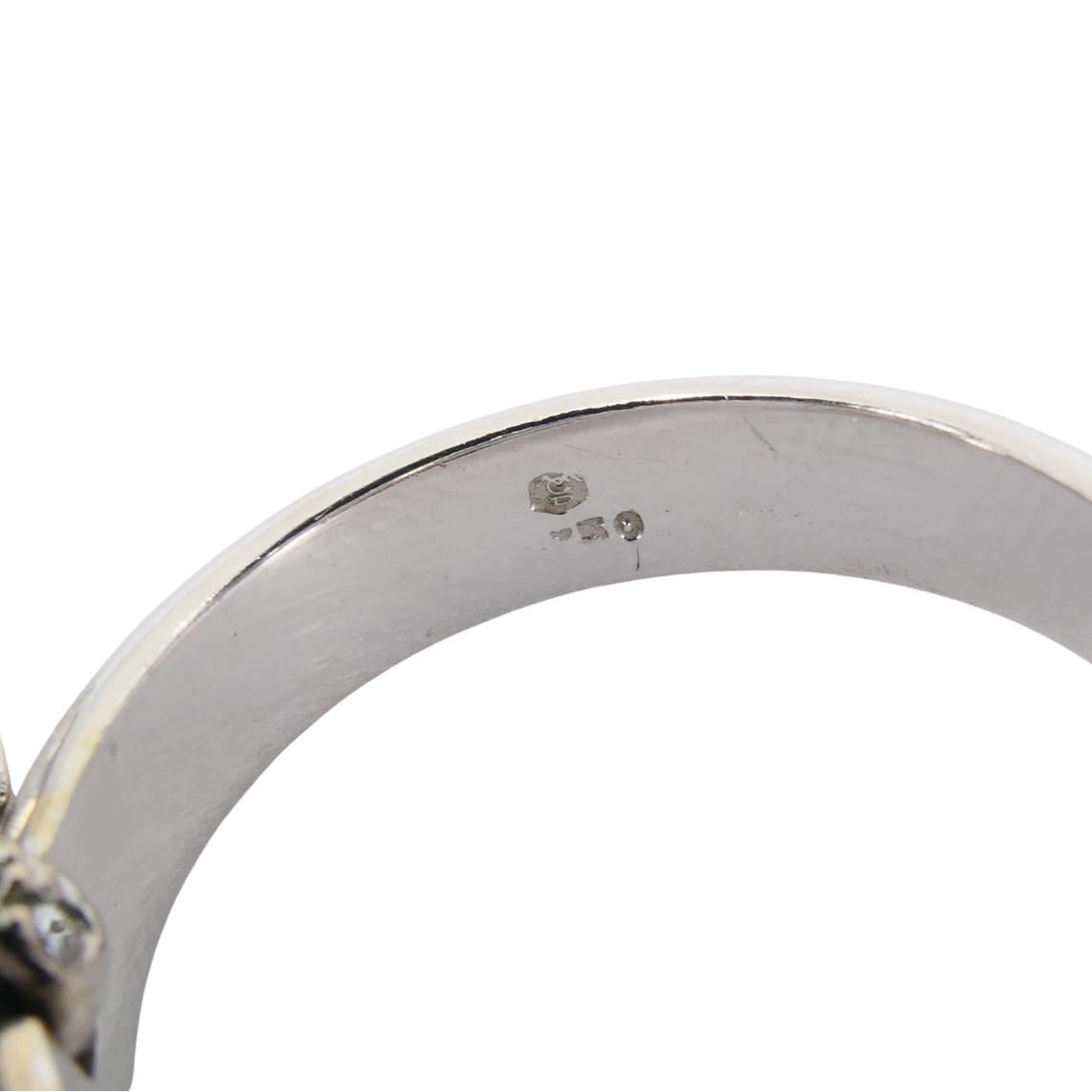 Carrera y Carrera Bague double en or blanc 18k Diamant Design/One en vente 5