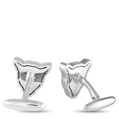 Gemelli Carrera y Carrera in oro bianco 18 carati con leopardo