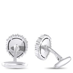 Carrera y Carrera Manschettenknöpfe mit Löwen aus 18 Karat Weißgold