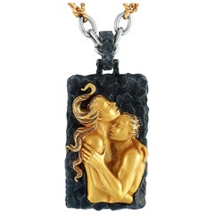 Carrera y Carrera 18 Karat Yellow and White Gold Pendant Necklace Carrera y Carrera 18 Karat Yellow and White Gold Pendant Necklace