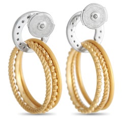 Carrara Y Carrara 18k Yellow Gold 0.30 Carat Diamond Earrings