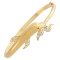 Carrera y Carrera Bracelet dauphin en or jaune 18K avec diamants CA02-051926