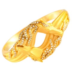 Carrera y Carrera Pferdekopf-Armband aus 18 Karat Gelbgold mit Diamanten