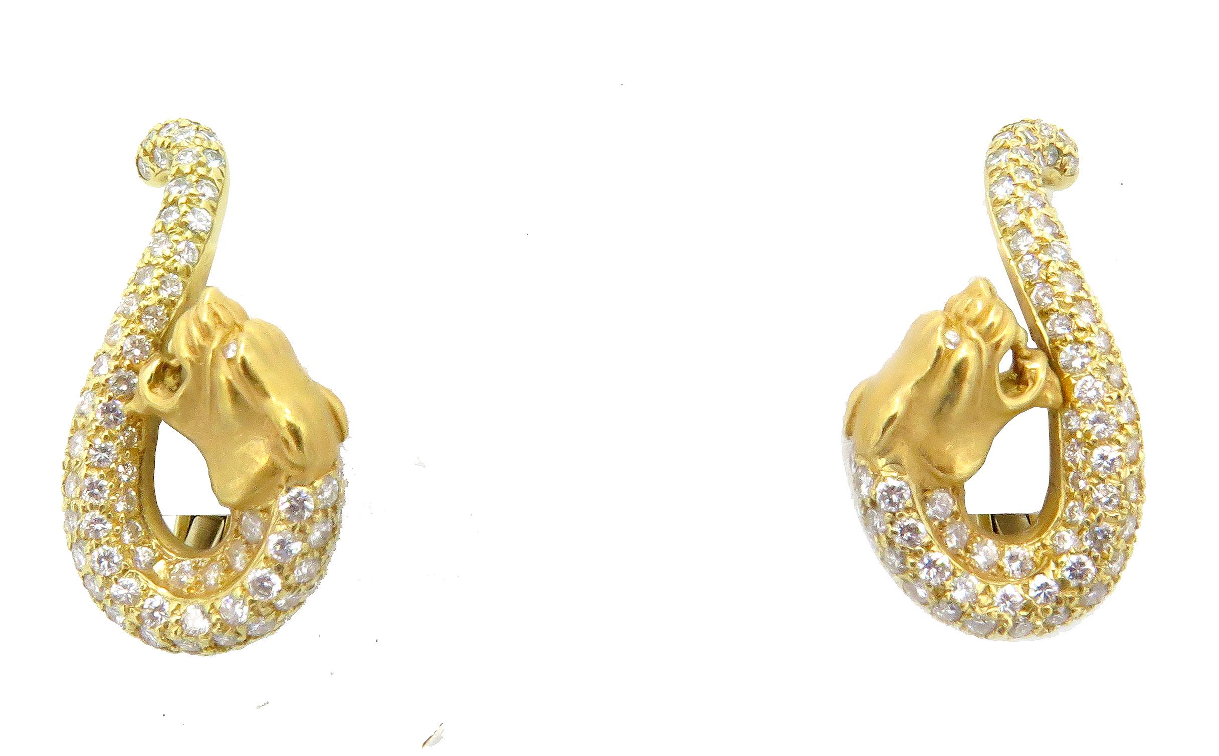Carrera y Carrera Collier et boucles d'oreilles en or jaune 18 carats et diamants en vente 3