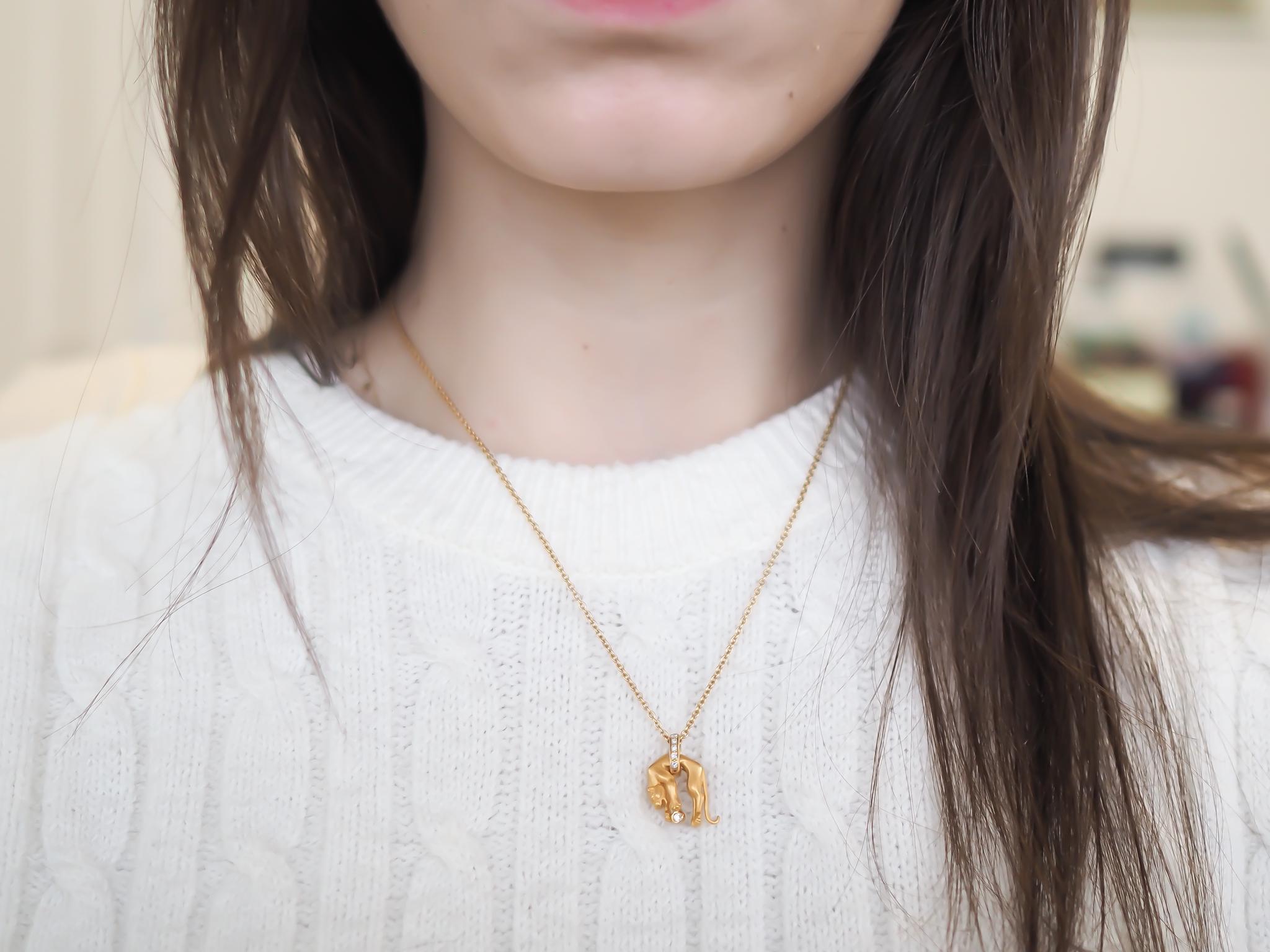 Carrera y Carrera Collier et pendentif panthère en or jaune 18 carats avec diamants - VHK#336 Pour femmes en vente