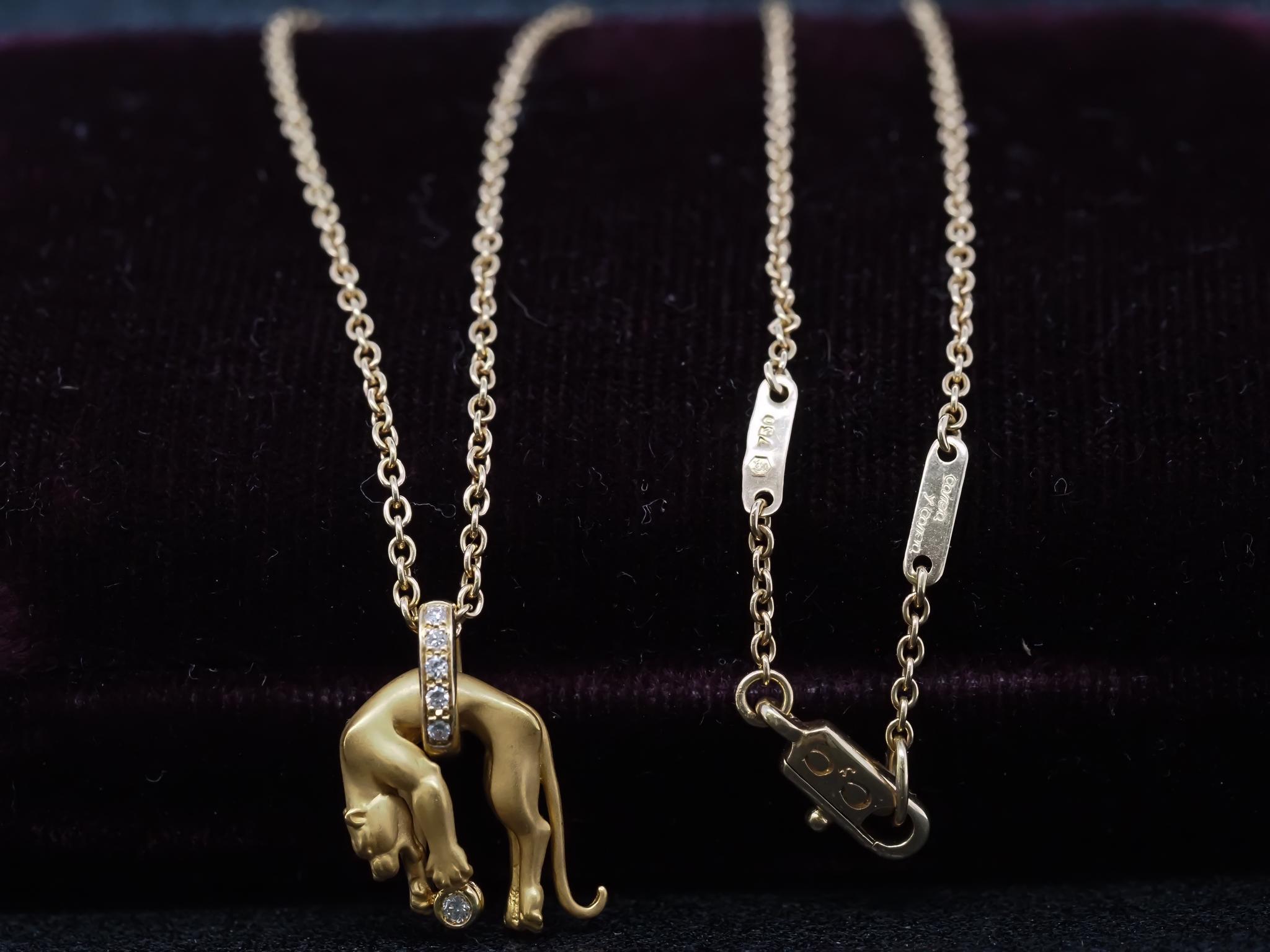 Carrera y Carrera Collier et pendentif panthère en or jaune 18 carats avec diamants - VHK#336 en vente 4