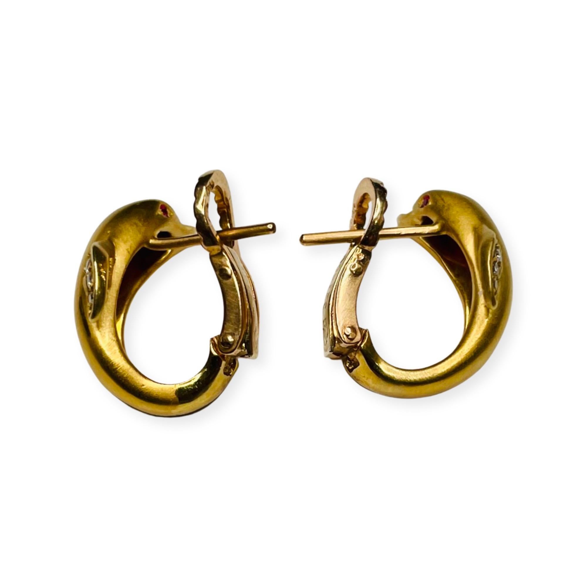 dolphin earrings gold