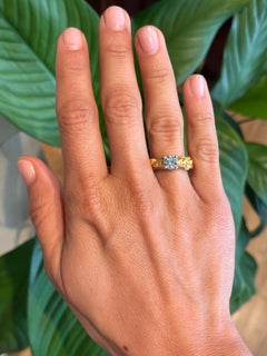 Carrera Y Carrera 18K Yellow Gold Diamond Solitaire Ring with Man & Woman Bodies