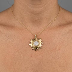 Carrera y Carrera Halskette mit „Diamond Sun“-Anhänger aus 18-karätigem Gelbgold