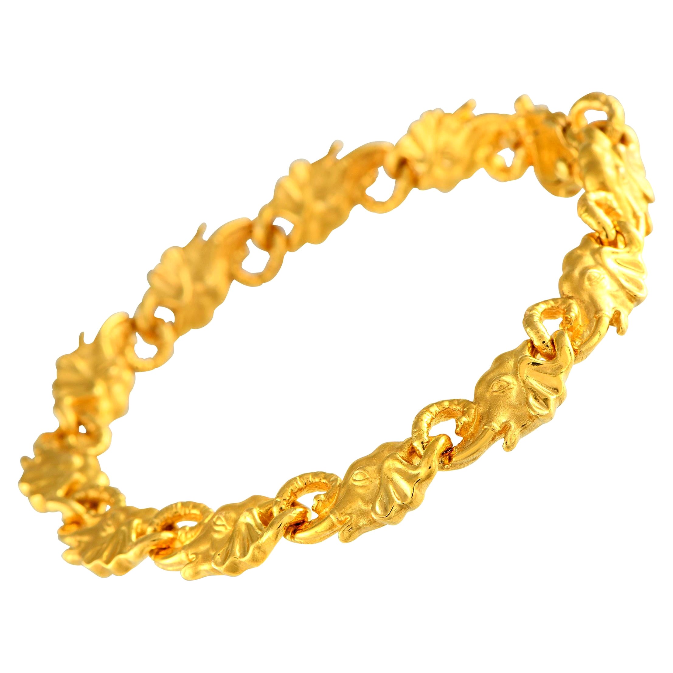 Carrera y Carrera 18K Yellow Gold Elephant Bracelet
