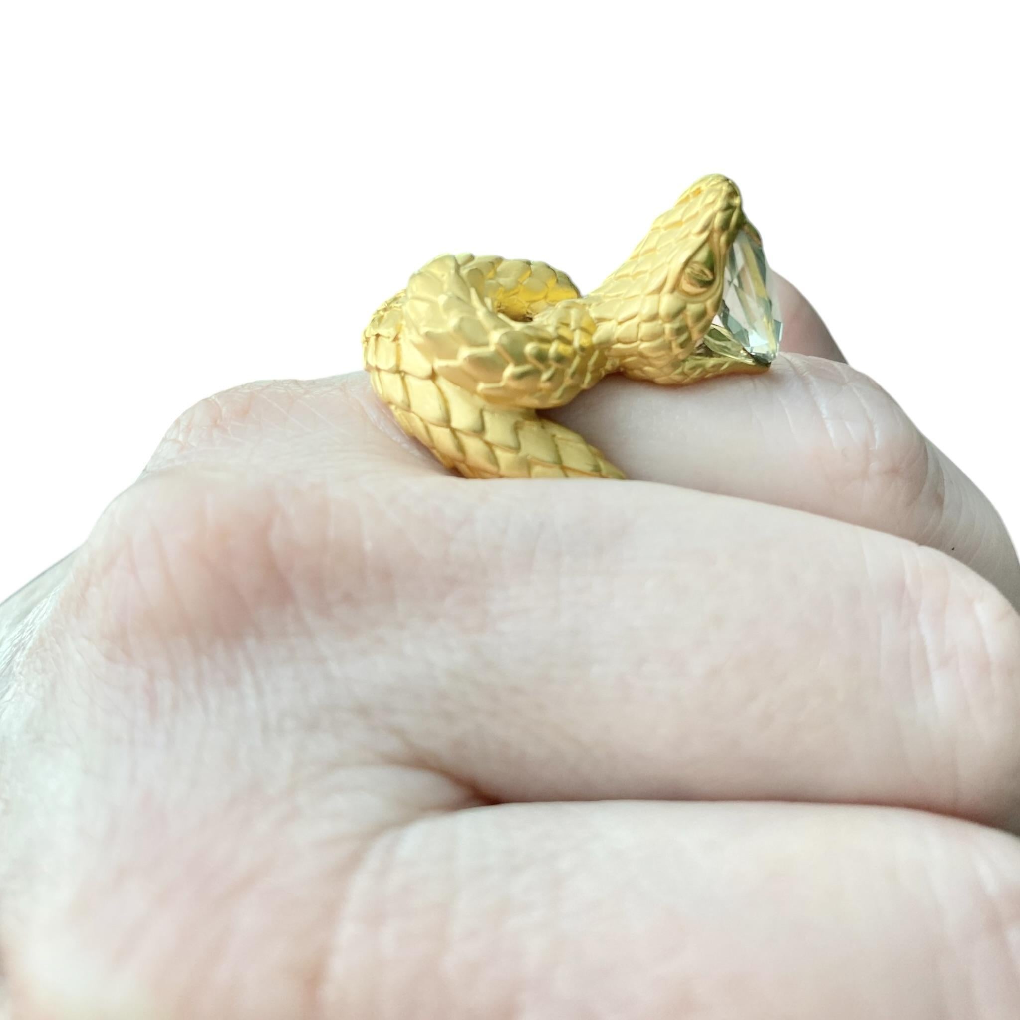 Carrera y Carrera 18K Yellow Gold Snake Ring 5