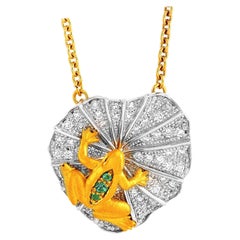 Carrera y Carrera 18k Yellow/White Gold 0.50 Ct Diamond, Ruby & Emerald Necklace