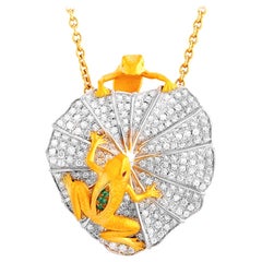 Carrera y Carrera 18K Yellow/White Gold 1.92 Ct Diamond, Emerald 
Ruby Necklace