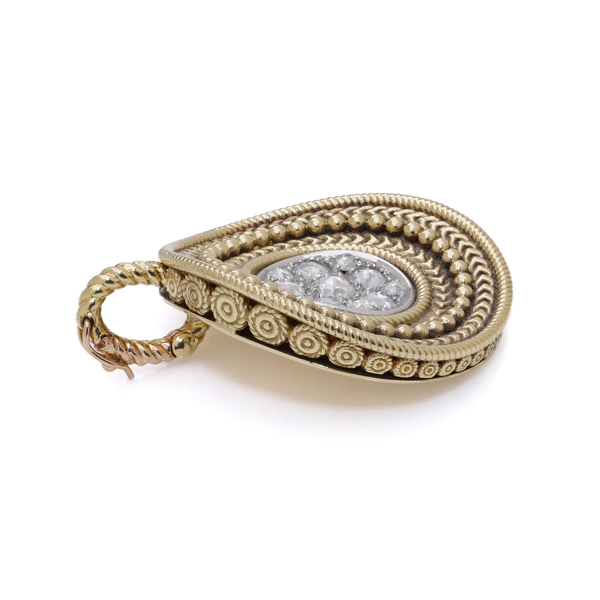Carrera y Carrera Pendentif Ruedo en or 18kt et diamants Unisexe en vente