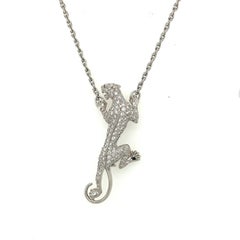 Carrera y Carrera 18kt White Gold 1.56ct. Diamond Panther Pendant / Brooch