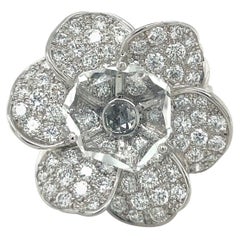 Carrera Y Carrera 18KT White Gold 1.94Ct. Diamond Gardenia Flower Ring