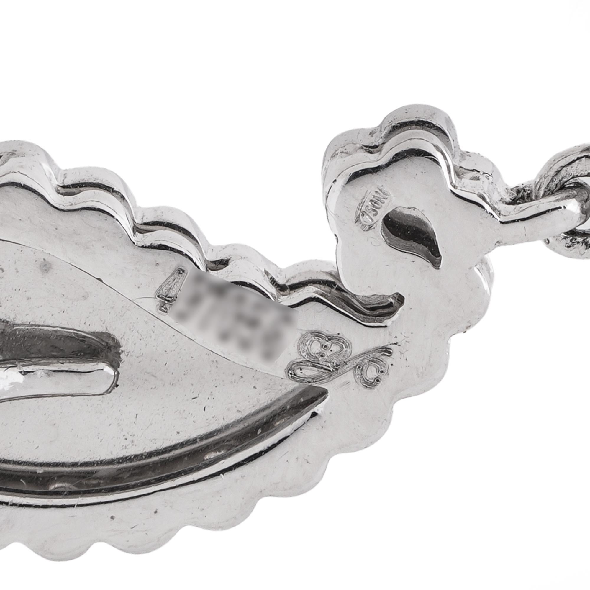 Donna Carrera y Carrera Orecchini giorno e notte in oro bianco 18kt con gocce di onice in vendita