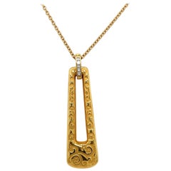Carrera Y Carrera 18KT Yellow Gold "Cordoba" Pendant with Diamond 0.14ct Bale