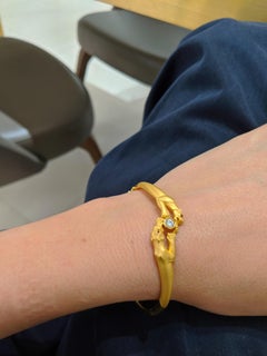 Carrera Y Carrera 18 Karat Gold and Diamond Double Panther Bangle Bracelet