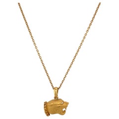 Carrera Y Carrera 18KT Yellow Gold Panther Necklace