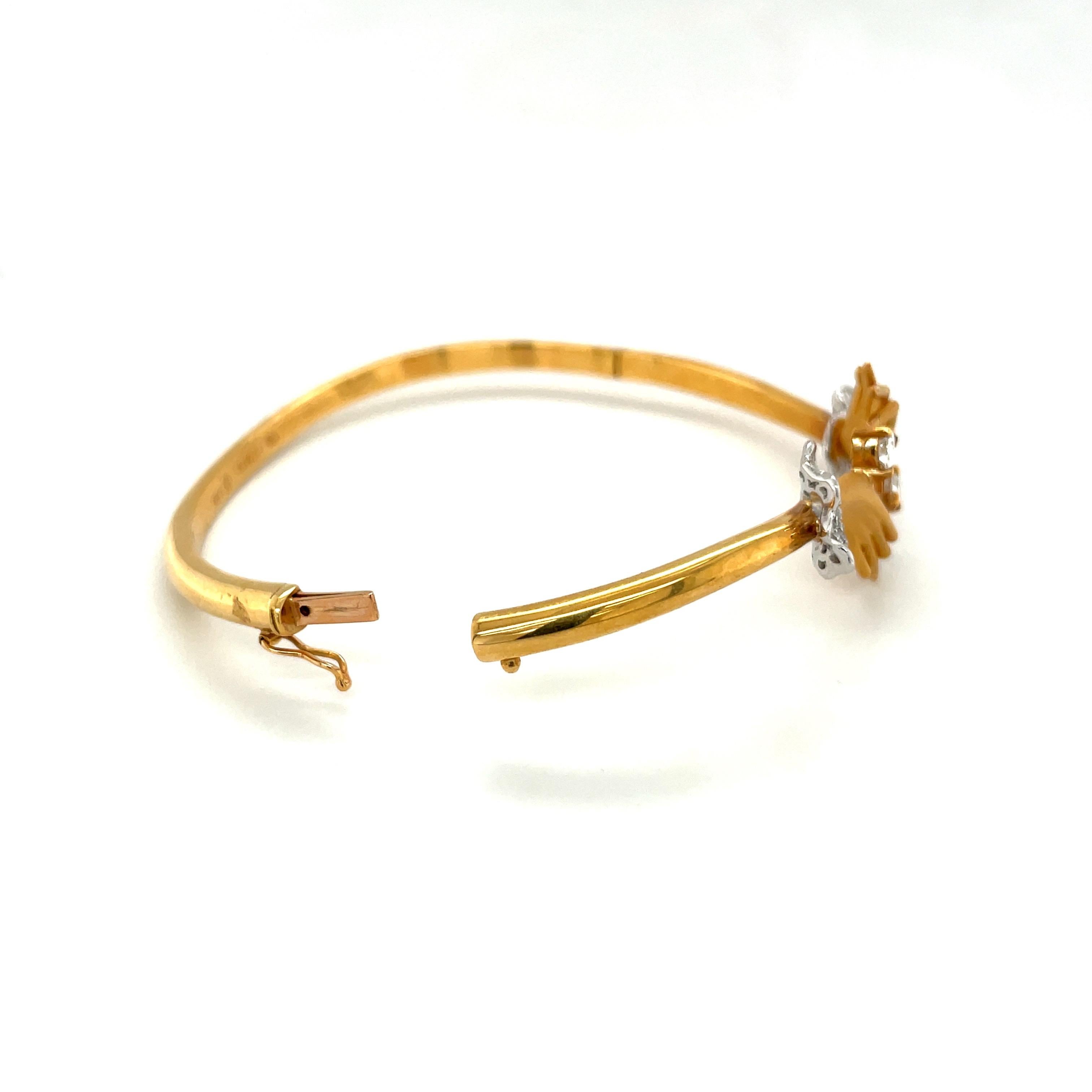 Taille poire Carrera Y Carrera 18KT YG Diamant 1,34 carat Bracelet jonc à main en vente