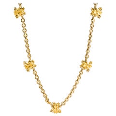 Carrera y Carrera 18 Karat Yellow Gold Frog Necklace