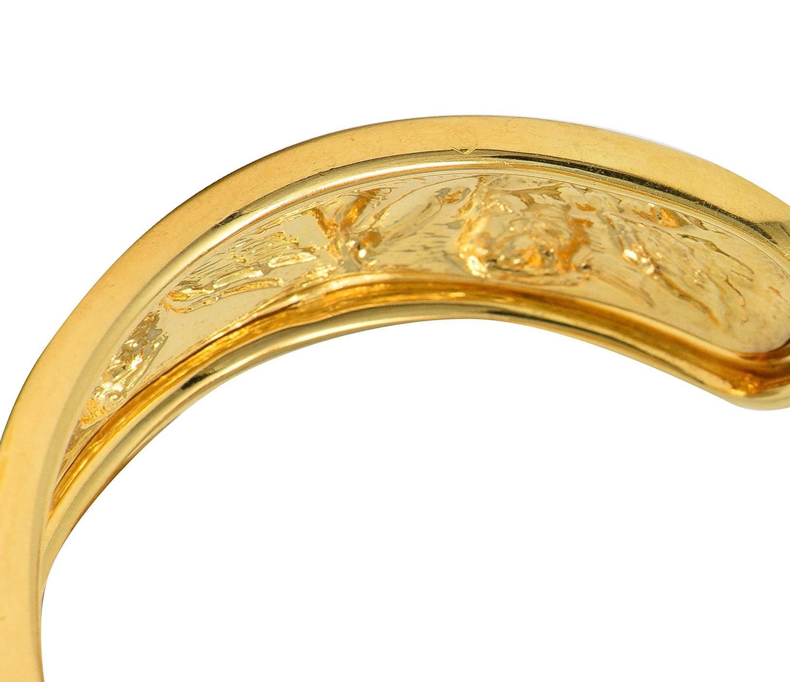 Carrera y Carrera 1990, oro giallo 18 carati, bracciale Cherub Angel Vintage in vendita 3